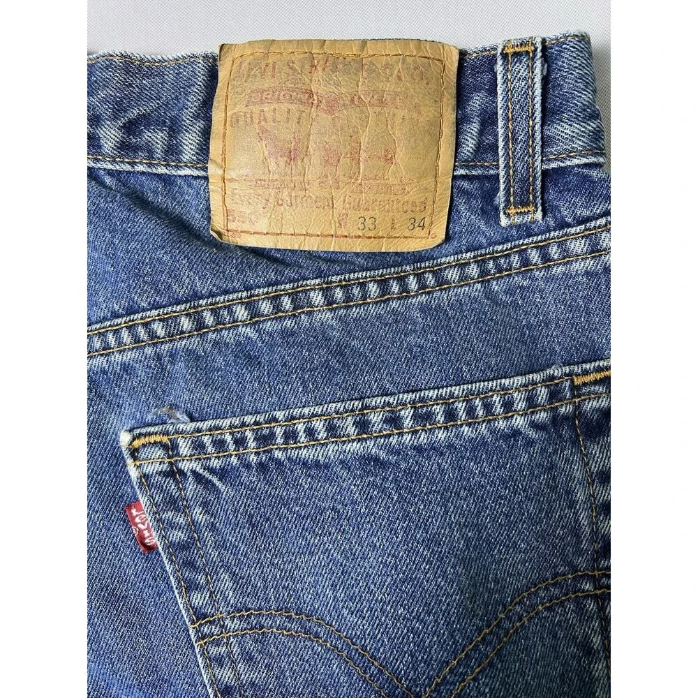Vintage 2001 Levi’s 550 Denim Blue Jean USA Made 550-4886 Men’s 33x34